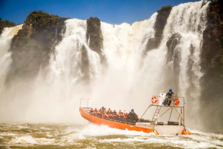 From Puerto Iguazu: Brazilian Falls with Boat Adventure - Group size, language, and what guide service looks like