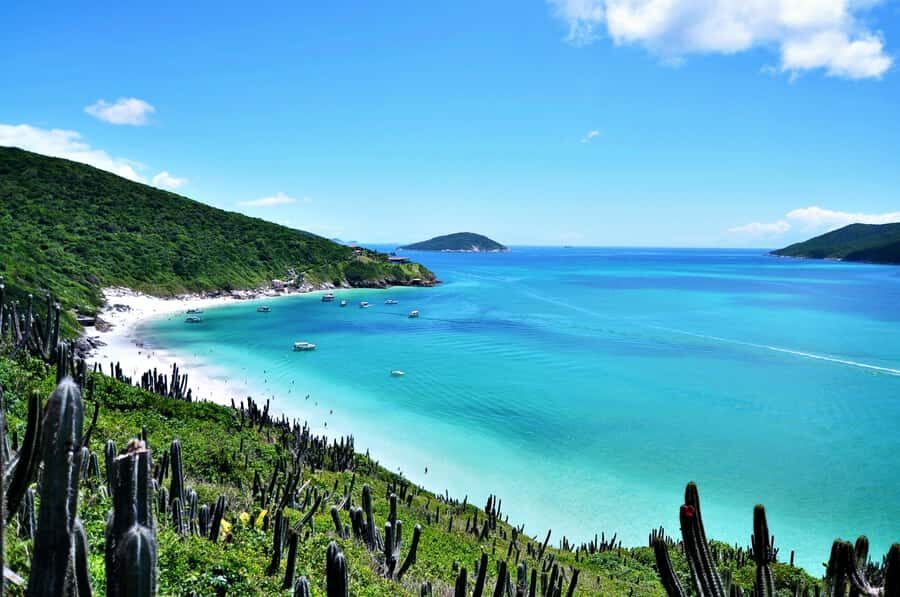 From Rio: Arraial do Cabo - The Brazilian Caribbean Daytrip - 120-person schooner cruise: the first swim and how boat stops work