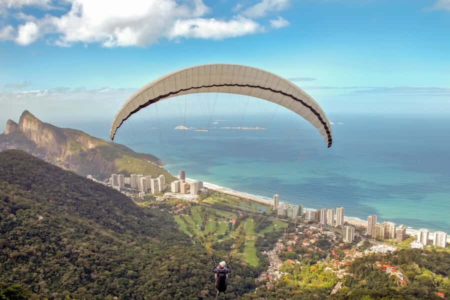 Rio de Janeiro: Paragliding Tandem Flight - The Launch Off Pedra Bonita: Run, Then Let Go